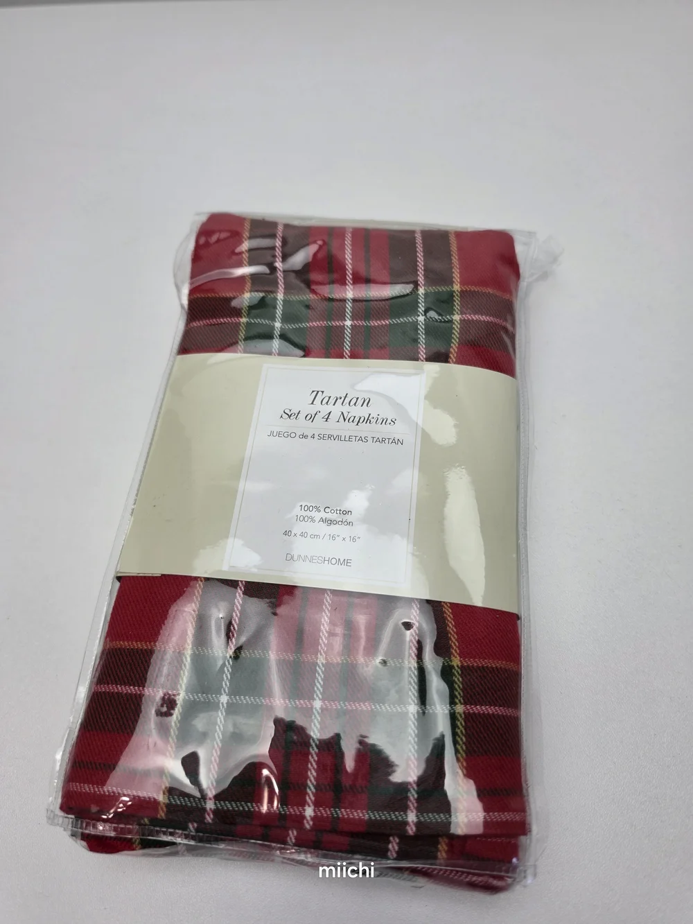 Tartan Cotton Napkins - Red Plaid Set of 4